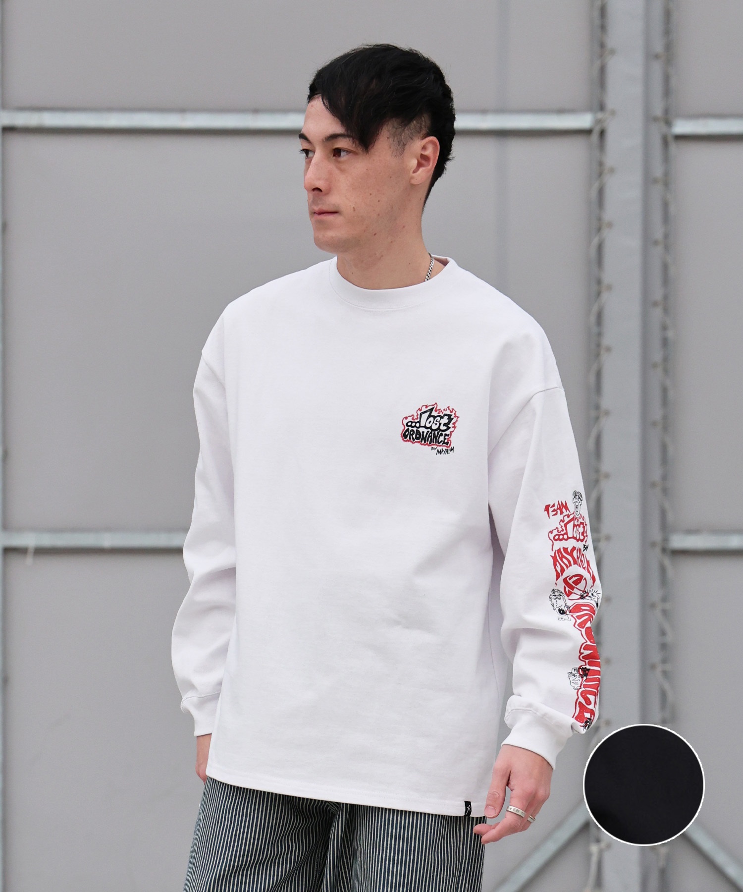 SEA   ロンT  スウェット　SPORTS L/S TEE LOST ロスト 長袖 Tシャツ ロンT メンズ バックプリント ORDANCE LS