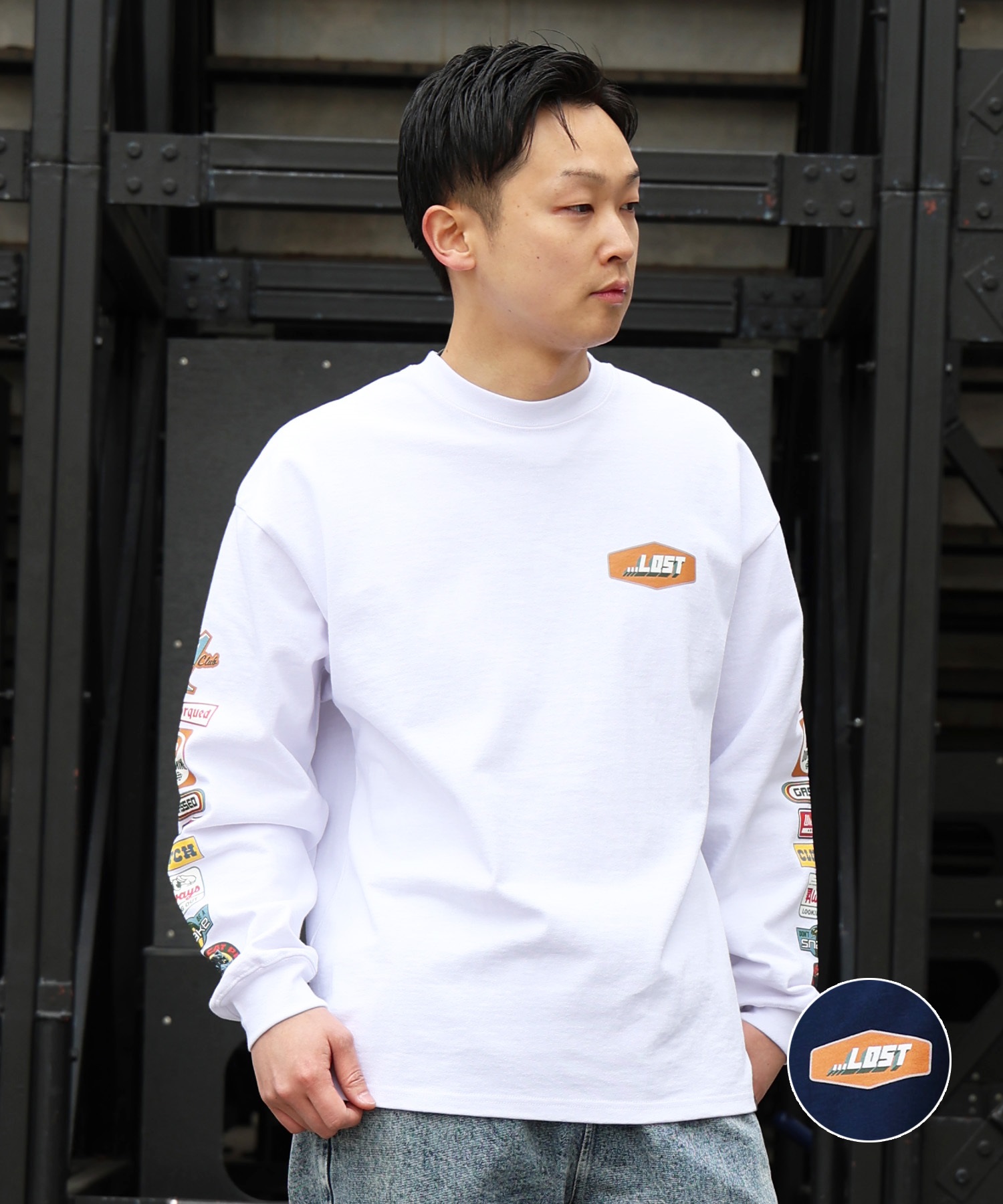 LOST ロスト 長袖 Tシャツ ロンT メンズ シンプル PIT STOP LS TEE