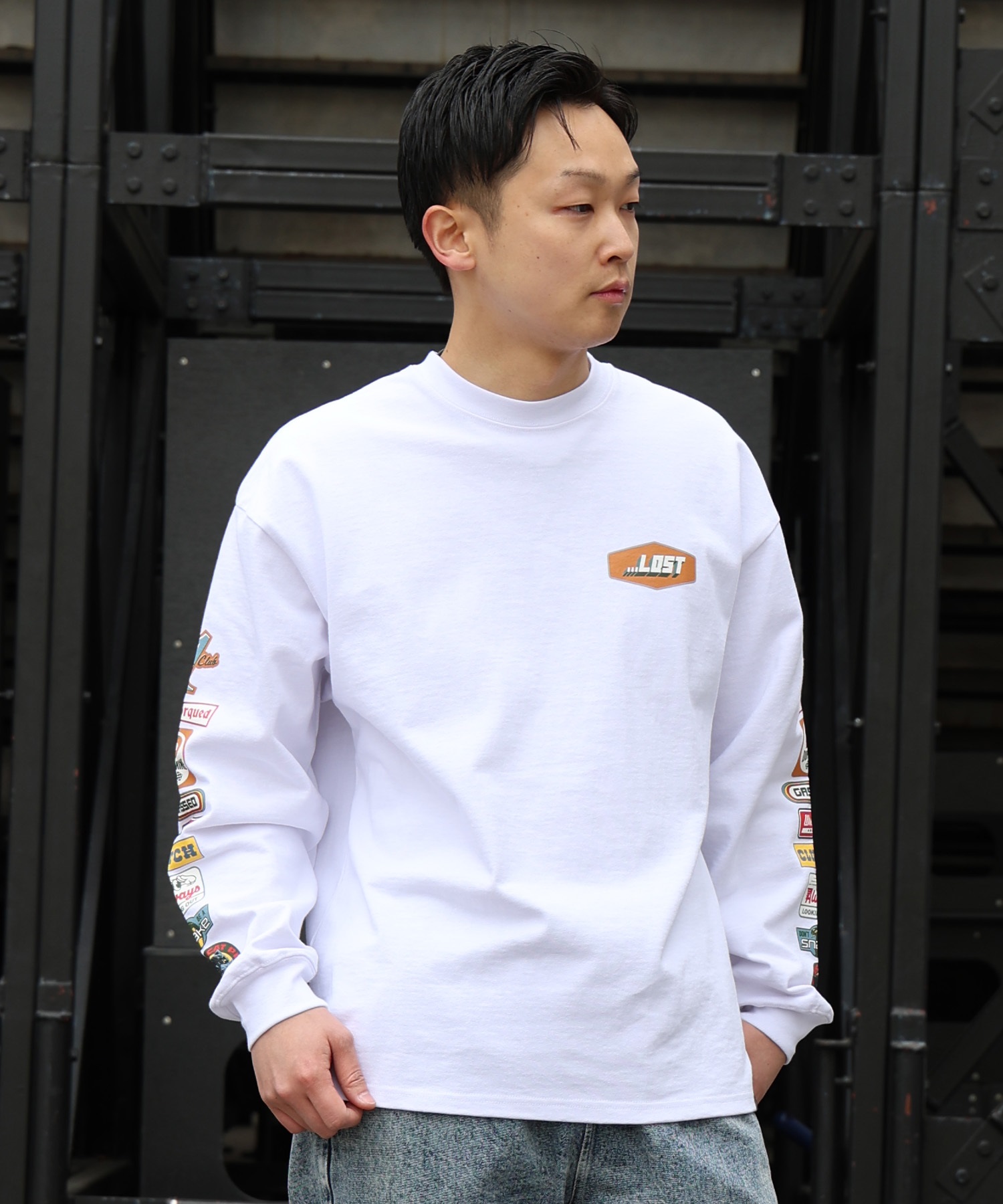 LOST ロスト 長袖 Tシャツ ロンT メンズ シンプル PIT STOP LS TEE