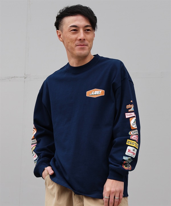LOST ロスト 長袖 Tシャツ ロンT メンズ シンプル PIT STOP LS TEE LM6S-2202 ムラサキスポーツ限定