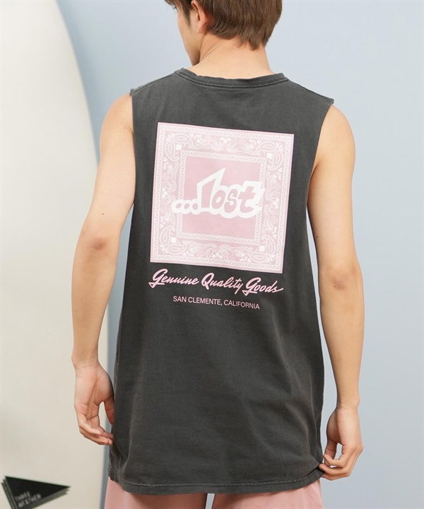 lost ロスト タンクトップ メンズ ノースリーブ バックプリント L25S-2301 ムラサキスポーツ限定