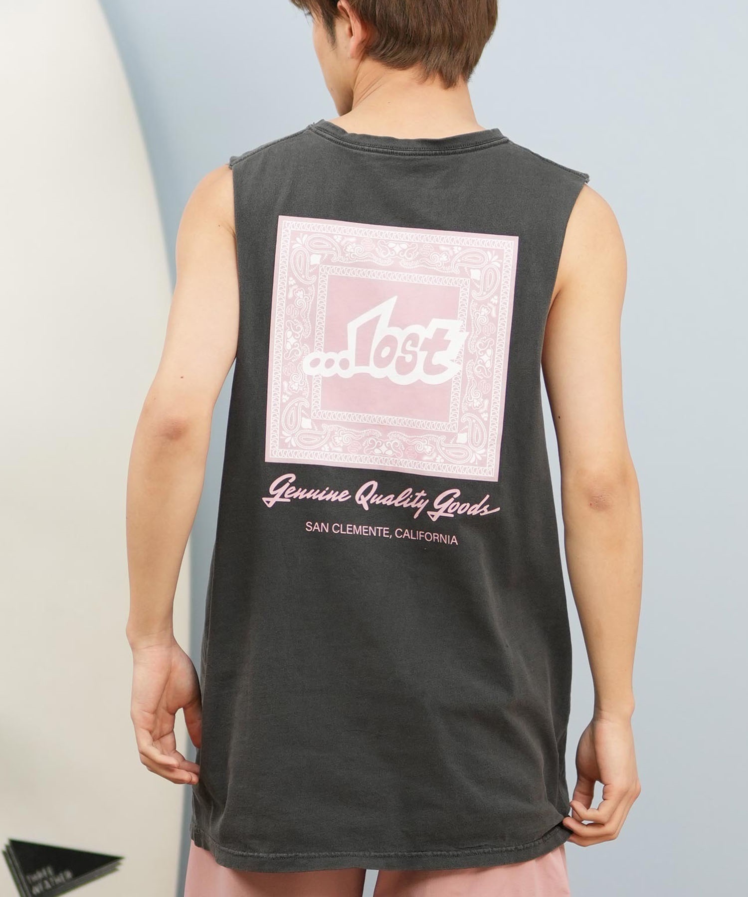 lost ロスト タンクトップ メンズ ノースリーブ バックプリント