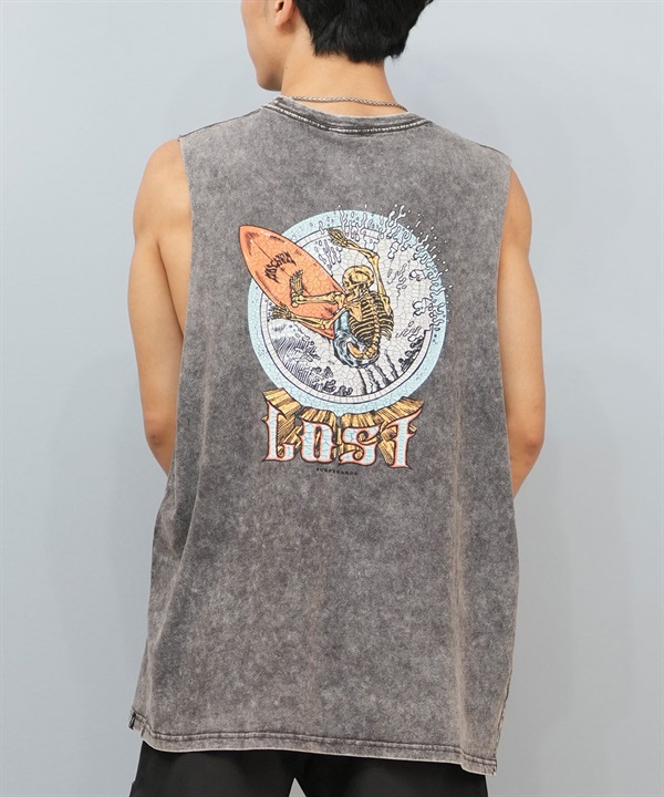 LOST ロスト タンクトップ メンズ ノースリーブ 袖なし バックプリント L25S-2302 ムラサキスポーツ限定
