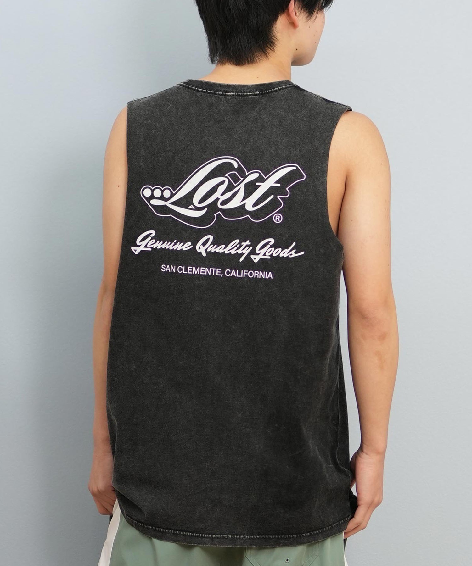 lost ロスト タンクトップ メンズ ノースリーブ バックプリント L25S
