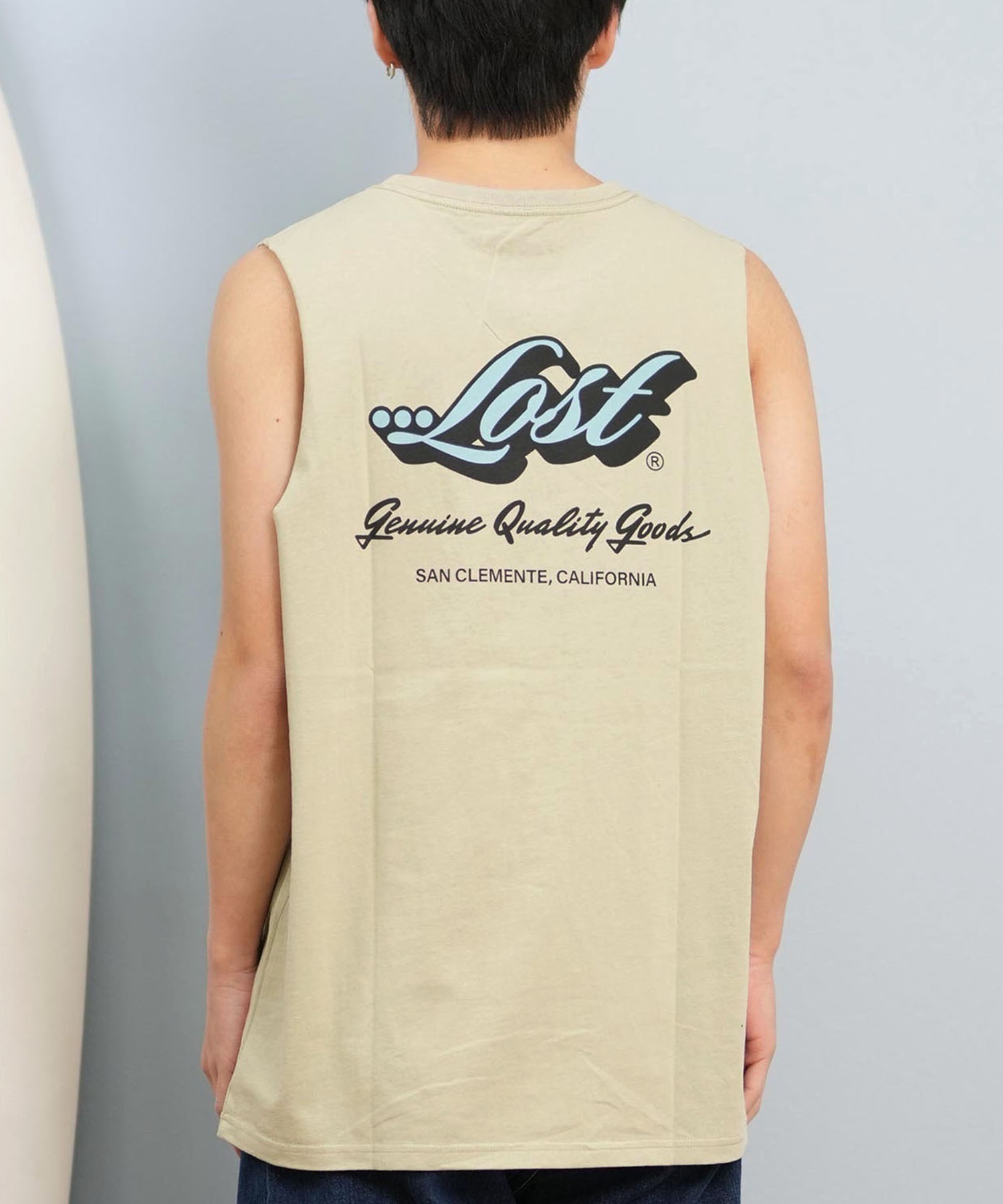 lost ロスト タンクトップ メンズ ノースリーブ バックプリント L25S