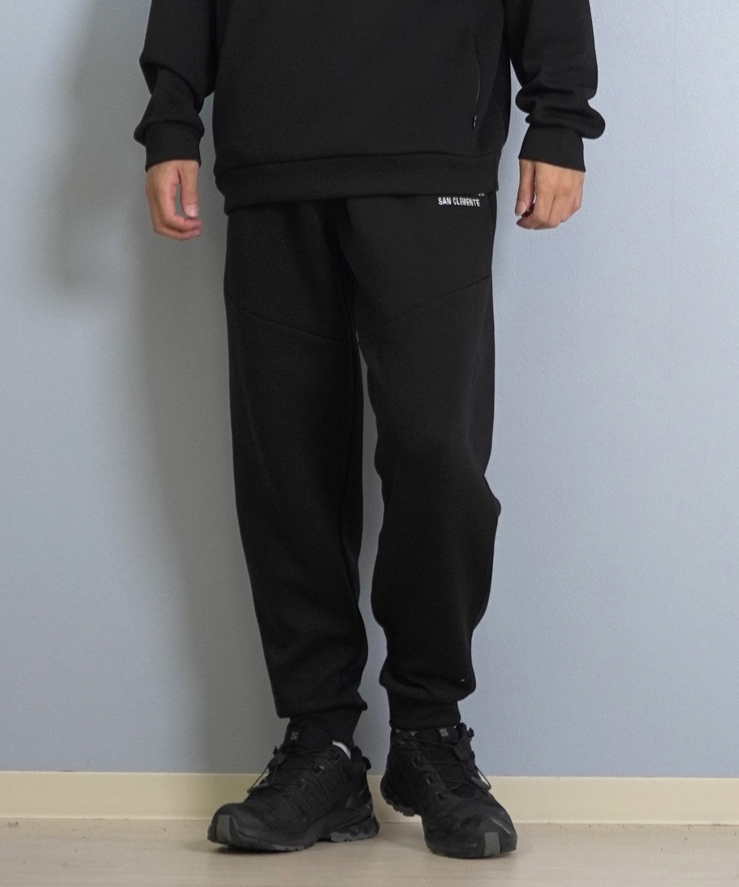 LOST ロスト ロングパンツ メンズ スウェットパンツ ジョガーパンツ セットアップ対応 L25F-3101 ムラサキスポーツ限定(BLK-M)