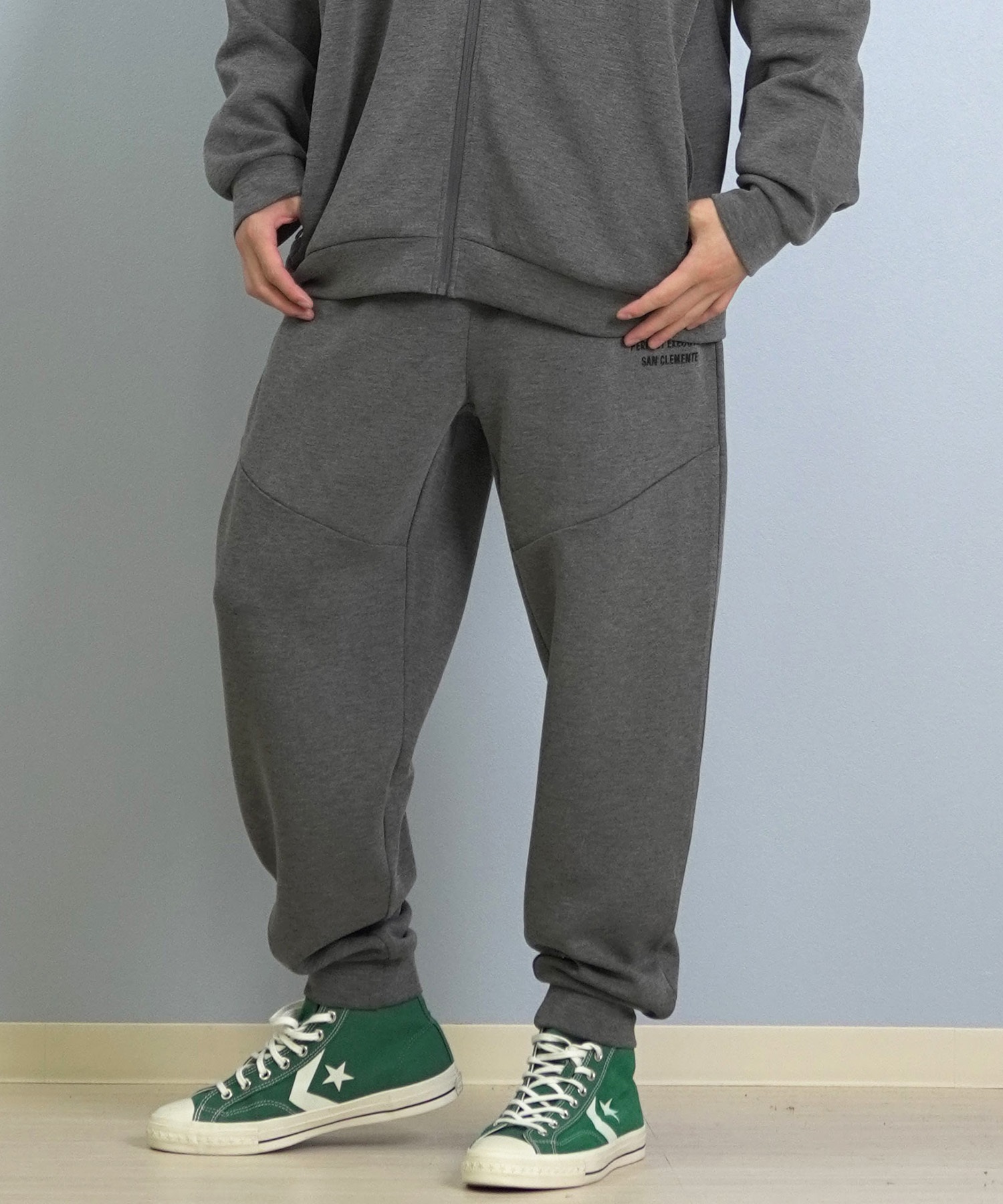 LOST ロスト ロングパンツ メンズ スウェットパンツ ジョガーパンツ セットアップ対応 L25F-3101 ムラサキスポーツ限定(GRY-M)