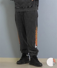 LOST ロスト ロングパンツ メンズ スウェットパンツ 古着風 ヴィンテージ加工 裏毛 セットアップ対応 L25F-3102 ムラサキスポーツ限定(WHT-M)