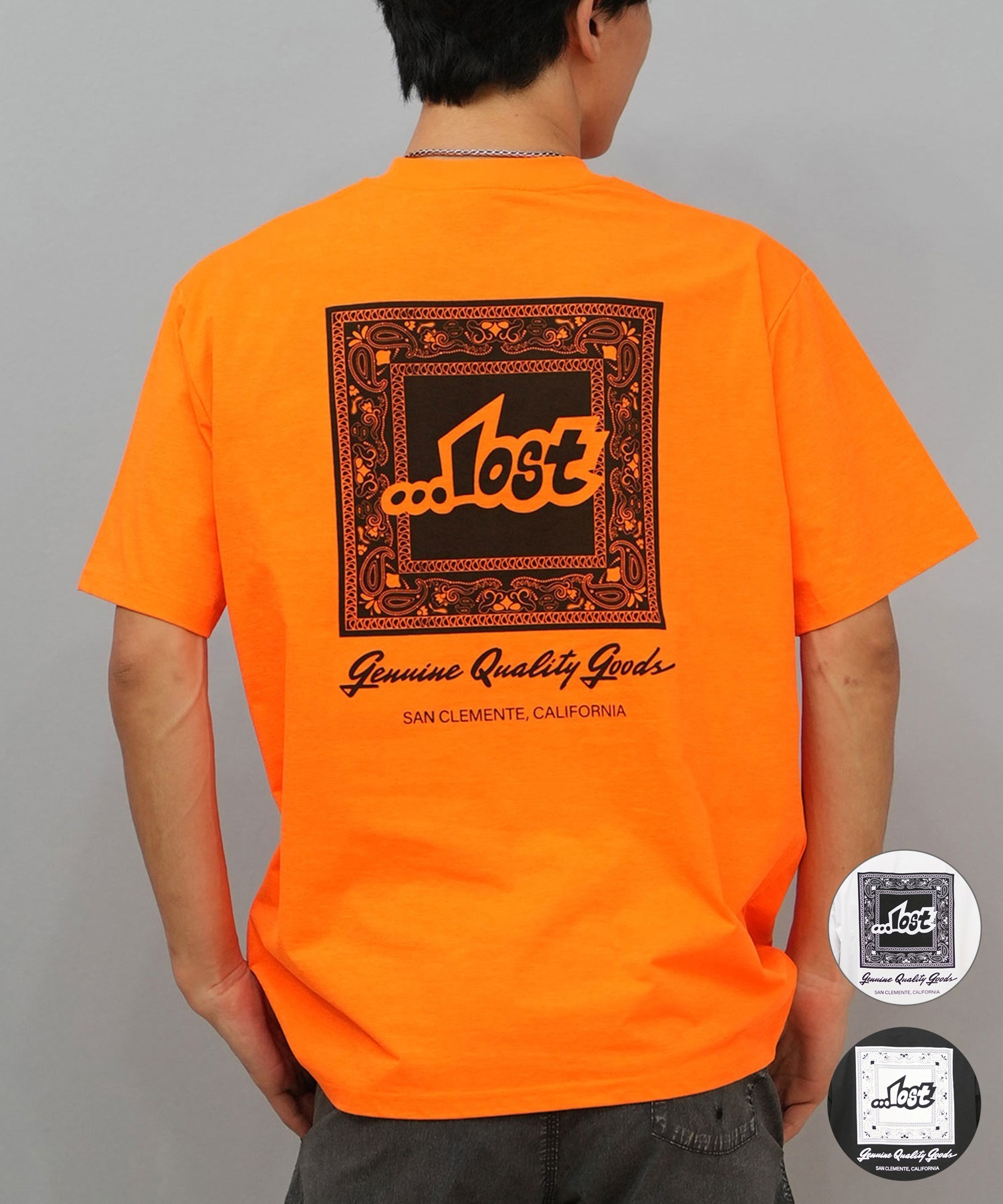 LOST ロスト 水着 ラッシュガード 半袖 Tシャツ メンズ バックプリント