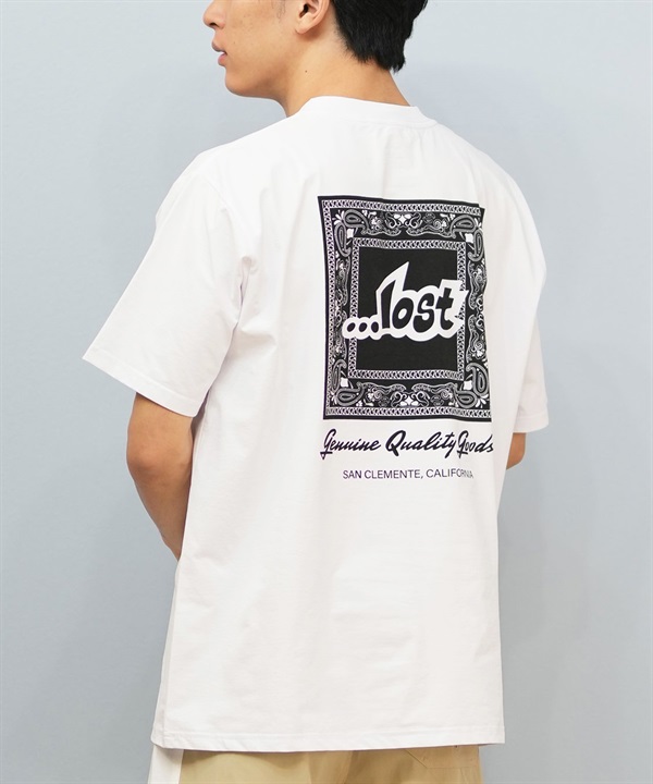LOST ロスト 水着 ラッシュガード 半袖 Tシャツ メンズ バックプリント 水陸両用 吸水速乾 UVカット L25S-4301 ムラサキスポーツ限定