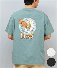 LOST ロスト 水着 ラッシュガード 半袖 Tシャツ メンズ バックプリント 水陸両用 吸水速乾 UVカット L25S-4302 ムラサキスポーツ限定(WHT-M)