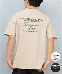 LOST ロスト 水着 ラッシュガード 半袖 Tシャツ メンズ バックプリント 水陸両用 吸水速乾 UVカット L25S-4303 ムラサキスポーツ限定(WHT-M)