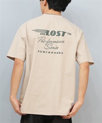 LOST ロスト 水着 ラッシュガード 半袖 Tシャツ メンズ バックプリント 水陸両用 吸水速乾 UVカット L25S-4303 ムラサキスポーツ限定(GRE-M)
