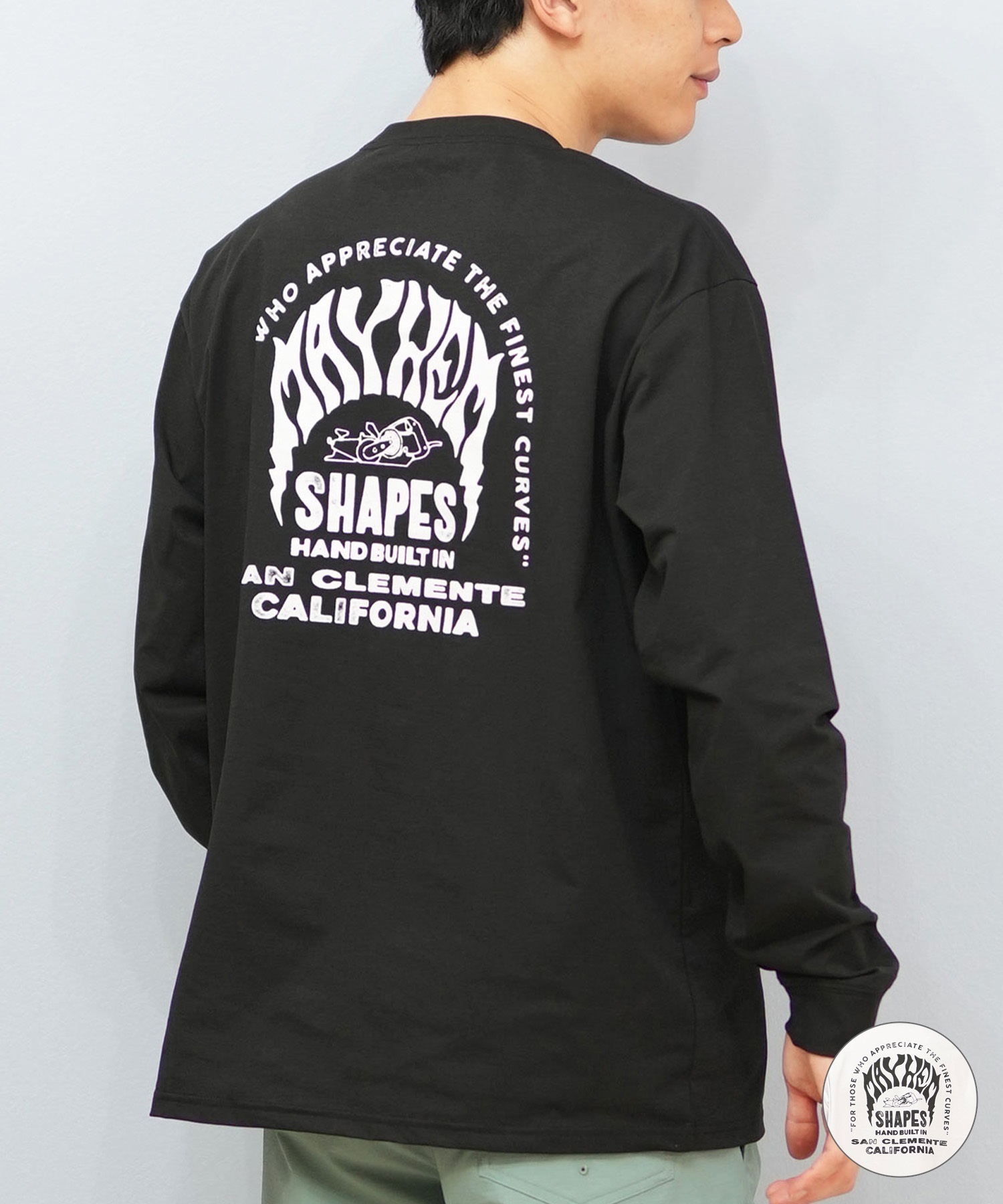 LOST ロスト 水着 ラッシュガード 長袖 Tシャツ ロンT メンズ バック