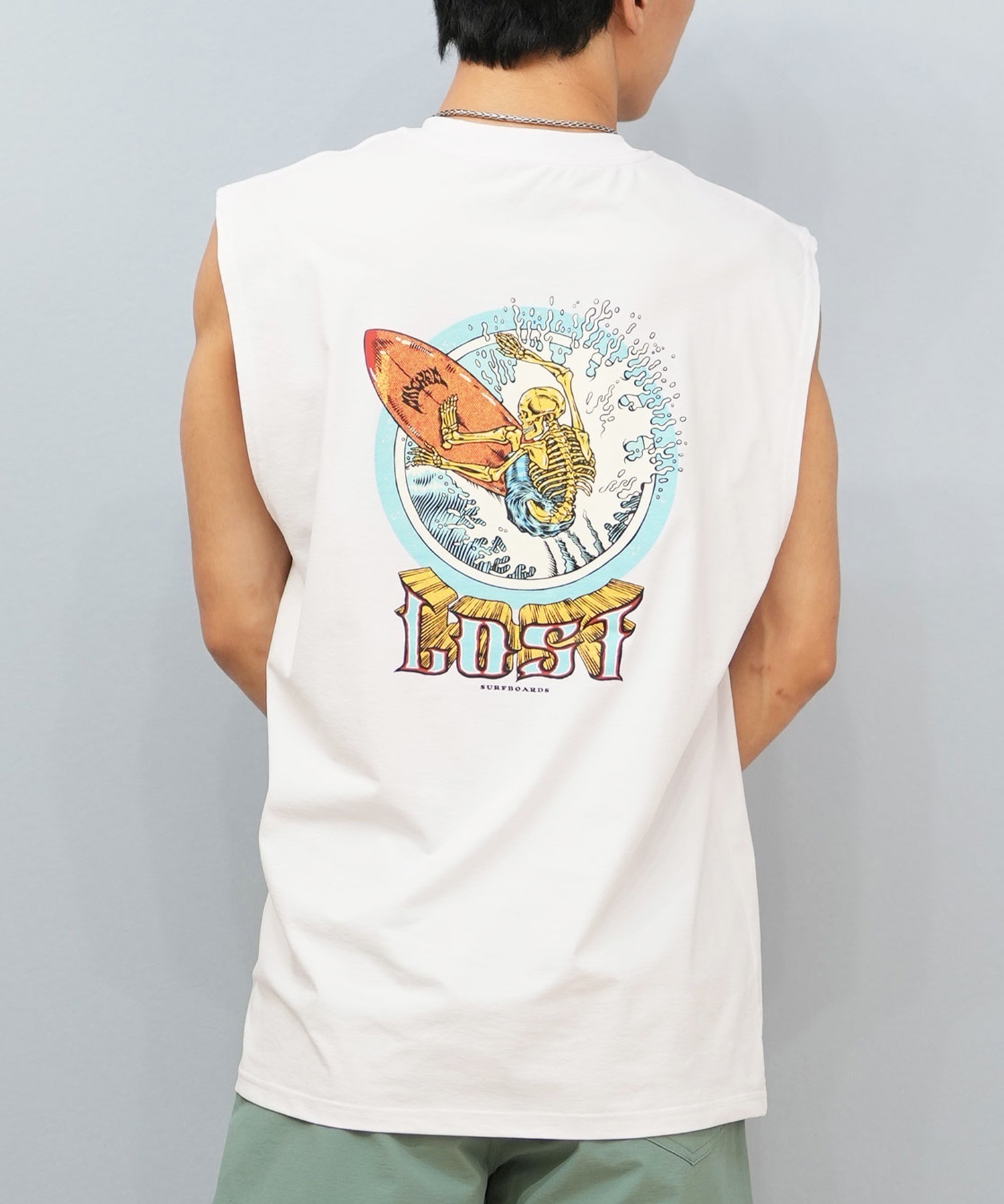 LOST ロスト 水着 ラッシュガード タンクトップ メンズ バックプリント