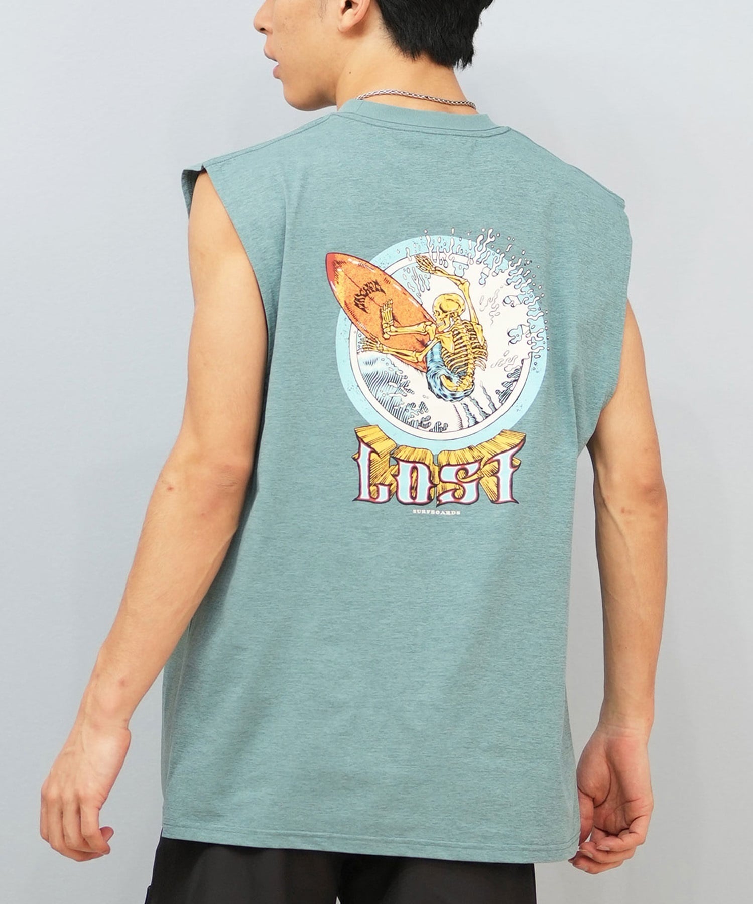 LOST ロスト 水着 ラッシュガード タンクトップ メンズ バックプリント