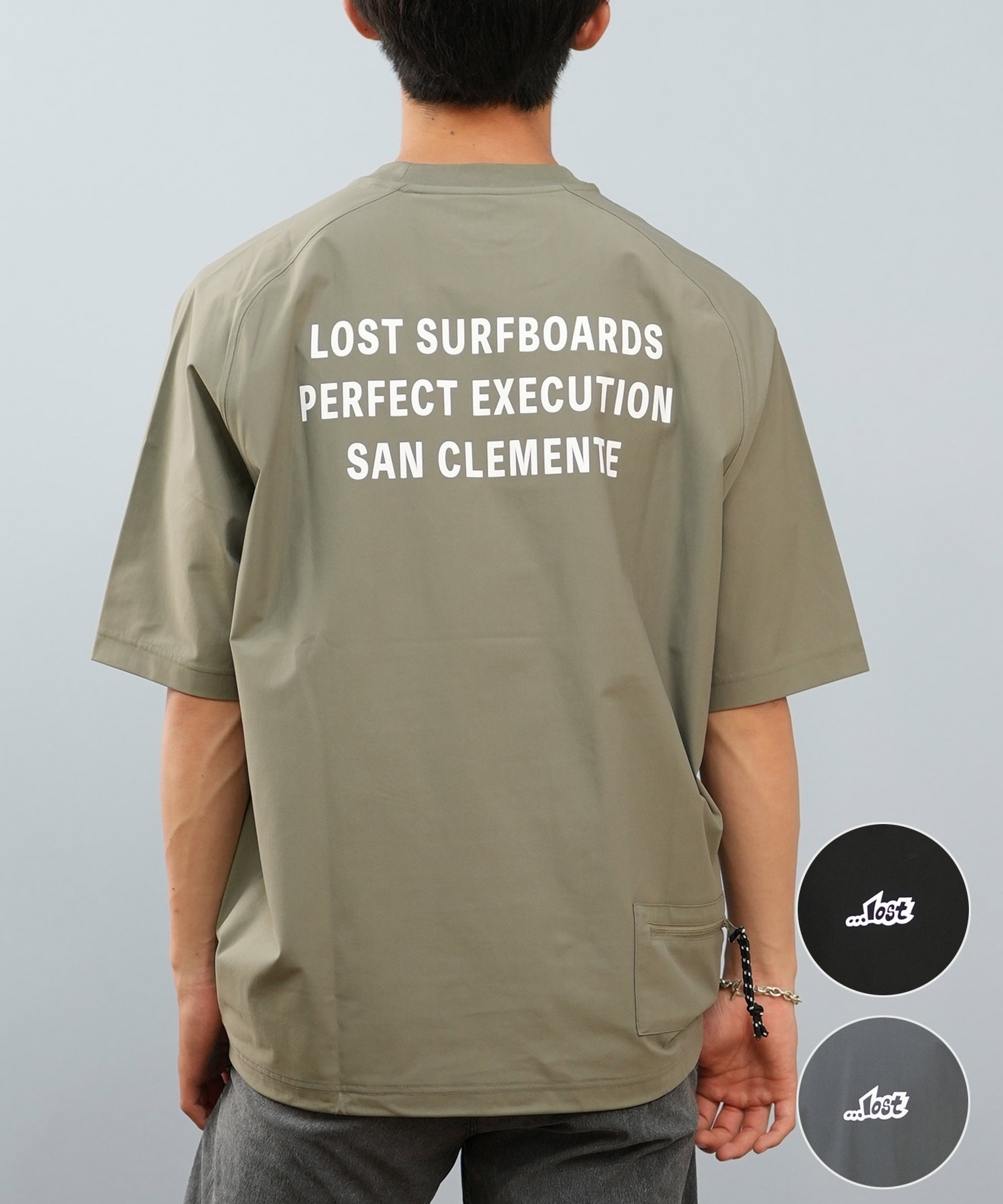 LOST ロスト 水着 ラッシュガード 半袖 Tシャツ メンズ 水陸両用