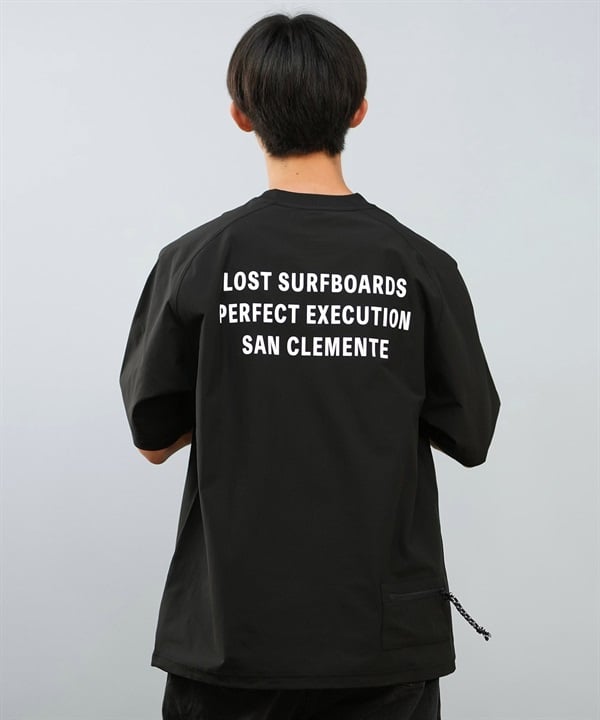 LOST ロスト 水着 ラッシュガード 半袖 Tシャツ メンズ 水陸両用 バックプリント UVカット L25S-4309 ムラサキスポーツ限定
