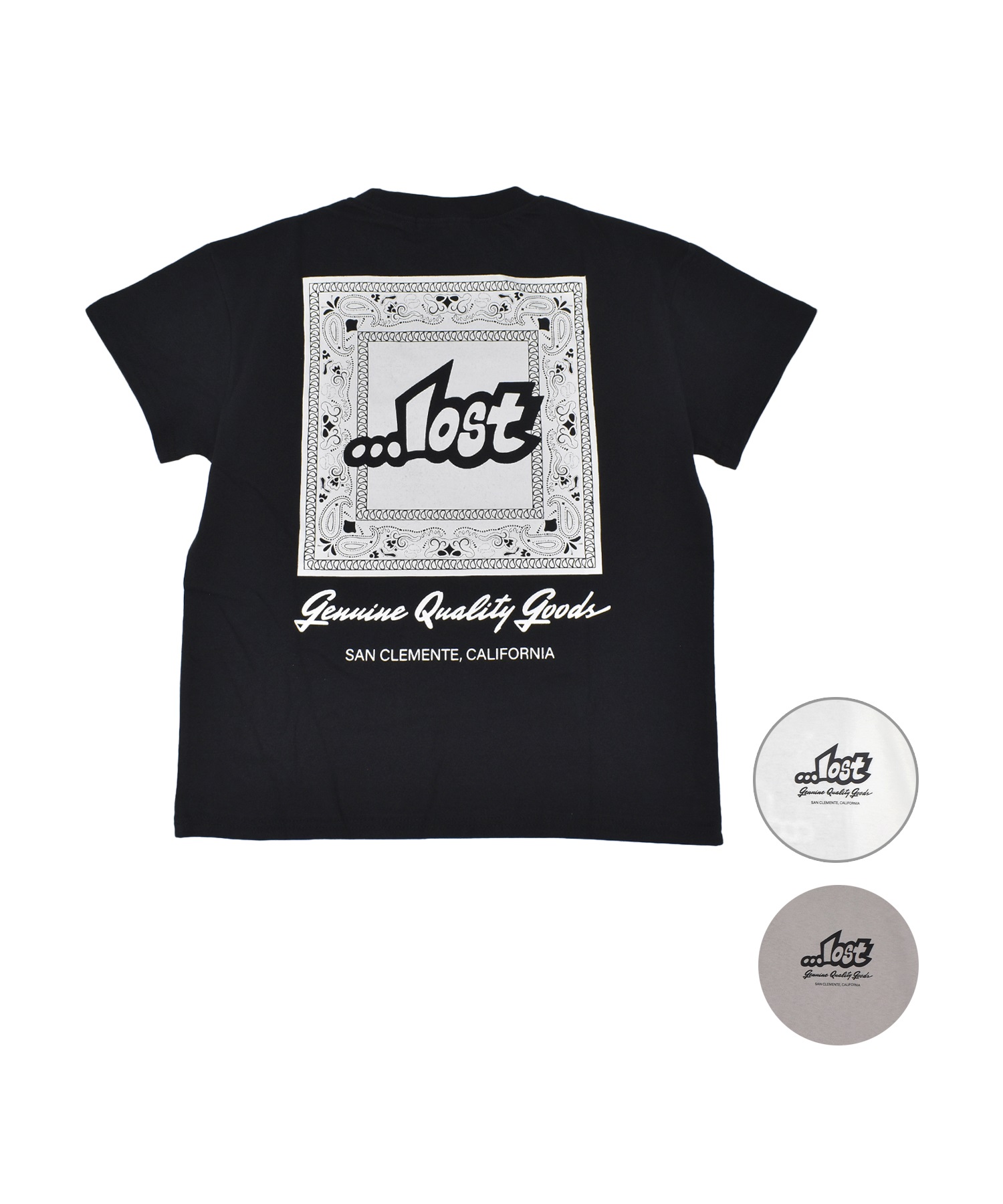 LOST ロスト キッズ 半袖 Tシャツ バックプリント バンダナ柄 76150327