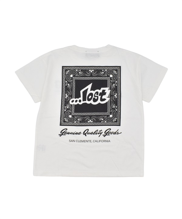 LOST ロスト キッズ 半袖 Tシャツ バックプリント バンダナ柄 76150327