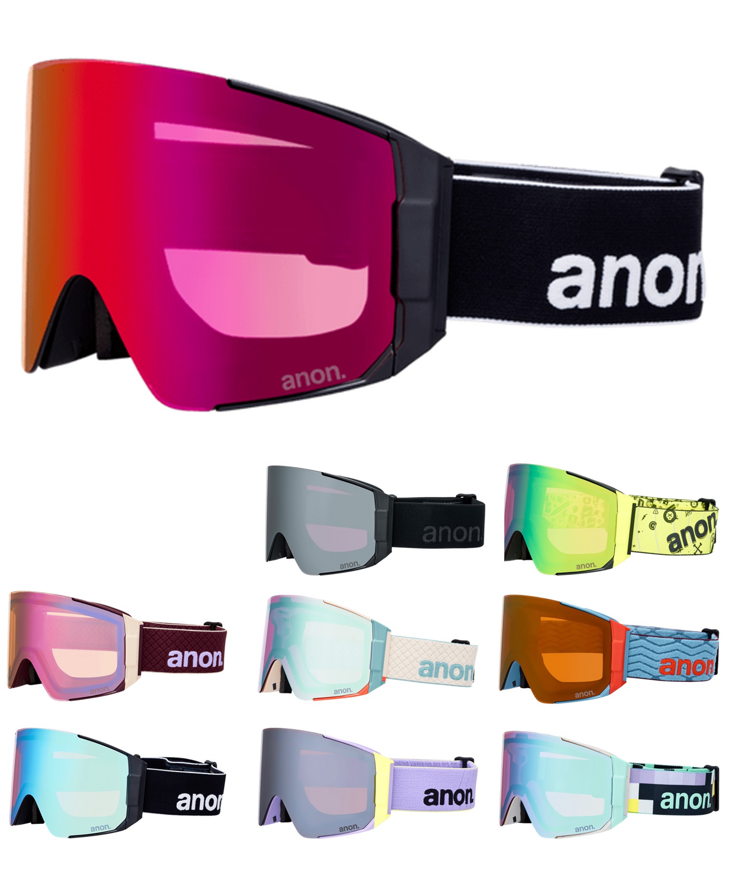 【早期購入/店頭受取対象外】ANON アノン スノーボード ゴーグル ユニセックス Sync Goggles MFI Face Mask ムラサキスポーツ 25-26モデル MM D11(DEEPCHERRY-NA)