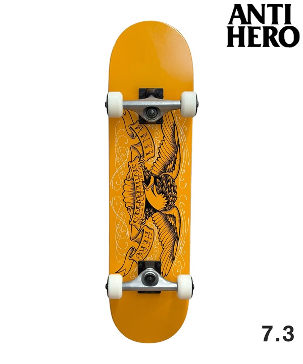 ANTIHERO アンチヒーロ スケートボード コンプリート 7.3inch PINSTRIPE EAGLE 初心者 おすすめ 人気 完成品