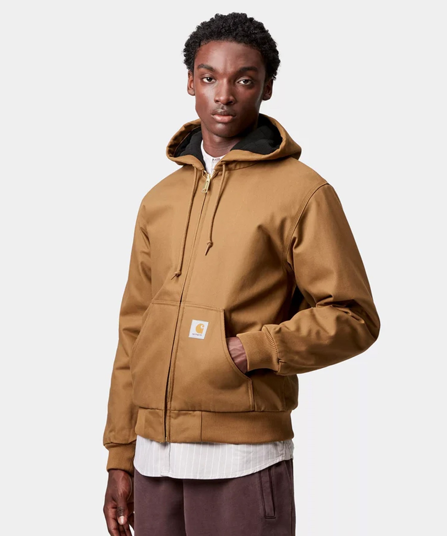 【カーハート】アクティブジャケット　レディースS ~M相当　茶色　人気カラー i Carhartt カーハート ダック地 アクティブジャケット メンズS相当