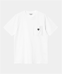 Carhartt WIP カーハートダブリューアイピー 半袖 Tシャツ メンズ ポケT ポケットハートTシャツ S/S POCKET HEART T-SHIRT I032128(WT/BK-S)