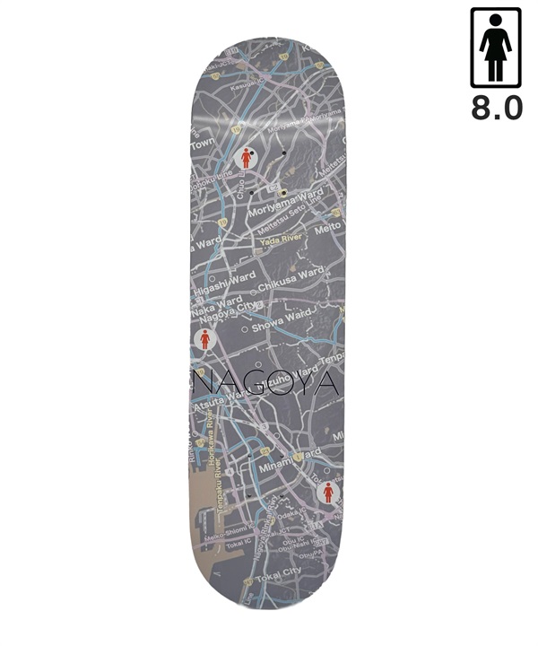 GIRL ガール スケートボード デッキ 8.0 inch MR MAPS SERIES  ムラサキスポーツ