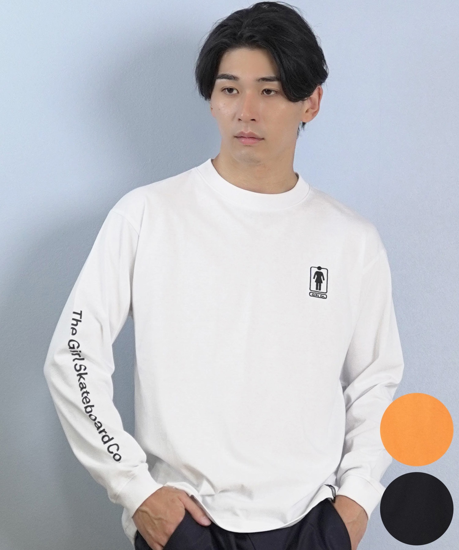 GIRL ガール 長袖 Tシャツ ロンT メンズ シンプル ロゴ HERITAGE