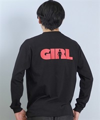 GIRL ガール 長袖 Tシャツ ロンT メンズ バックプリント ロゴ