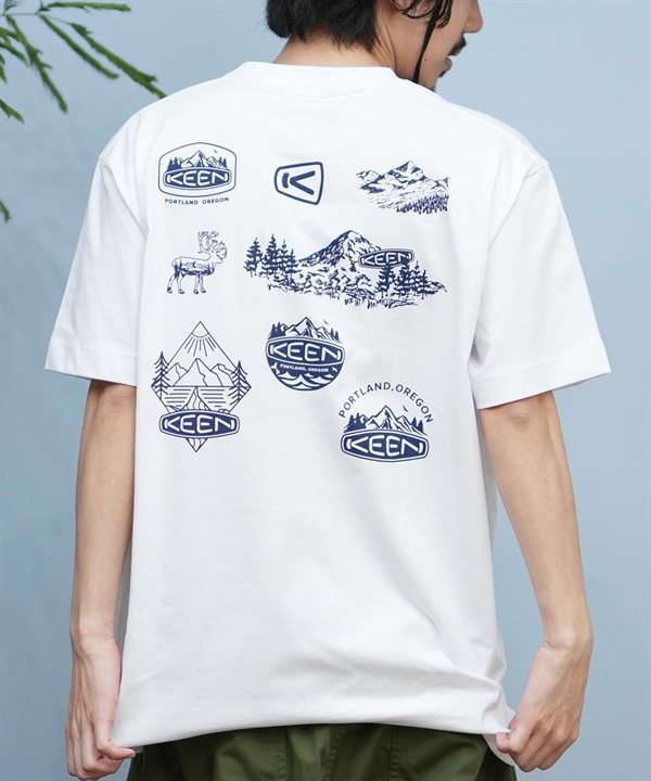 KEEN キーン 半袖 Tシャツ メンズ バックプリント 吸汗速乾 1031502 ムラサキスポーツ限定