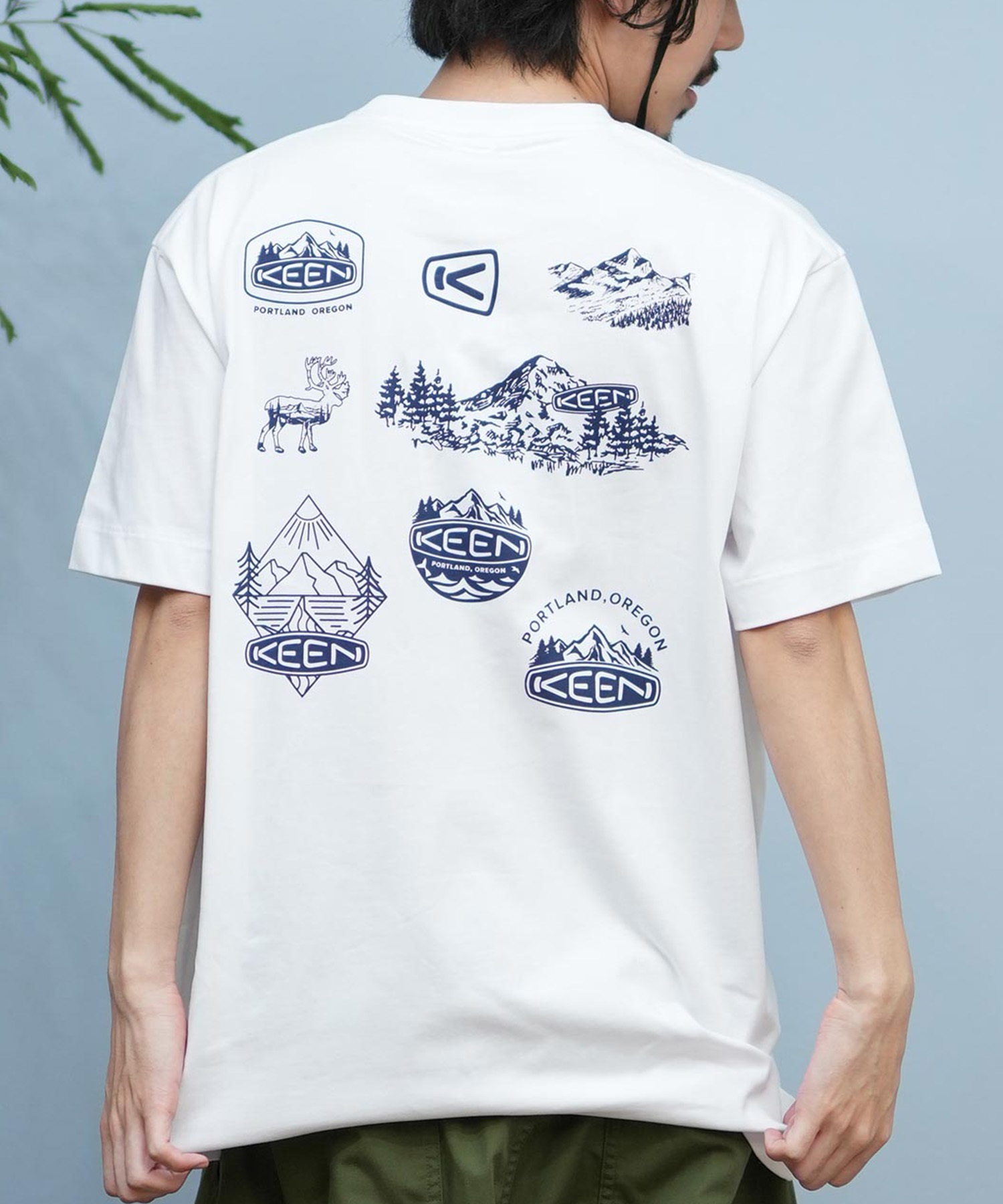 KEEN キーン 半袖 Tシャツ メンズ バックプリント 吸汗速乾
