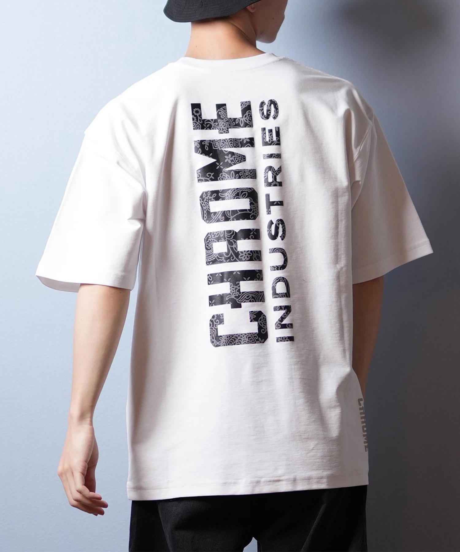 CHROME クローム 半袖 Tシャツ メンズ バックプリント オーバー
