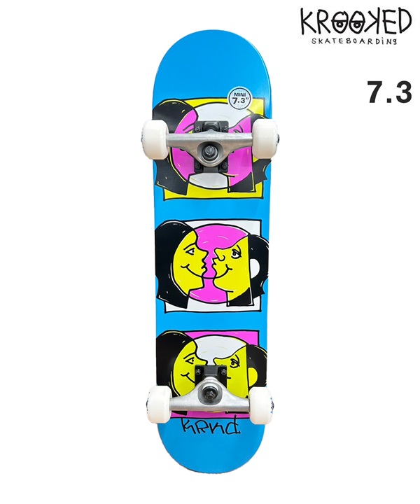 KROOKED クルキッド スケートボード キッズ コンプリート 7.3inch THREE SMILES ムラサキスポーツ