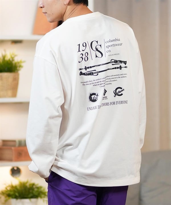 Columbia コロンビア 長袖 Tシャツ メンズ ロンT バックプリント 吸湿速乾 PM0519