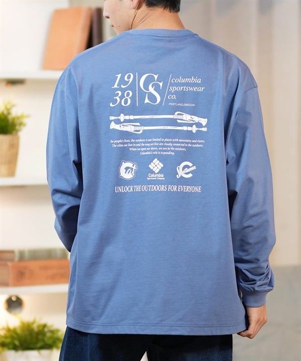 Columbia コロンビア 長袖 Tシャツ メンズ ロンT バックプリント 吸湿速乾 PM0519