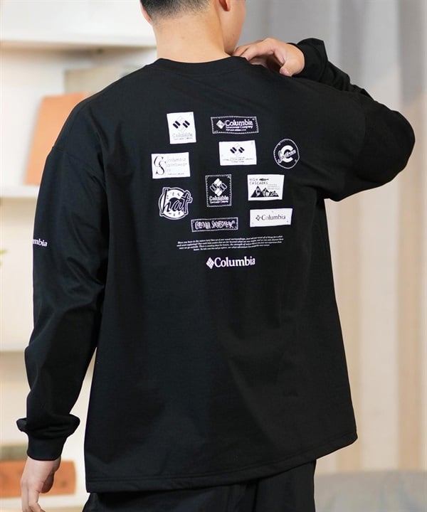 Columbia コロンビア 長袖 Tシャツ メンズ ロンT バックプリント 水陸両用 ユーティリティ 吸湿速乾 PM0739 ムラサキスポーツ限定