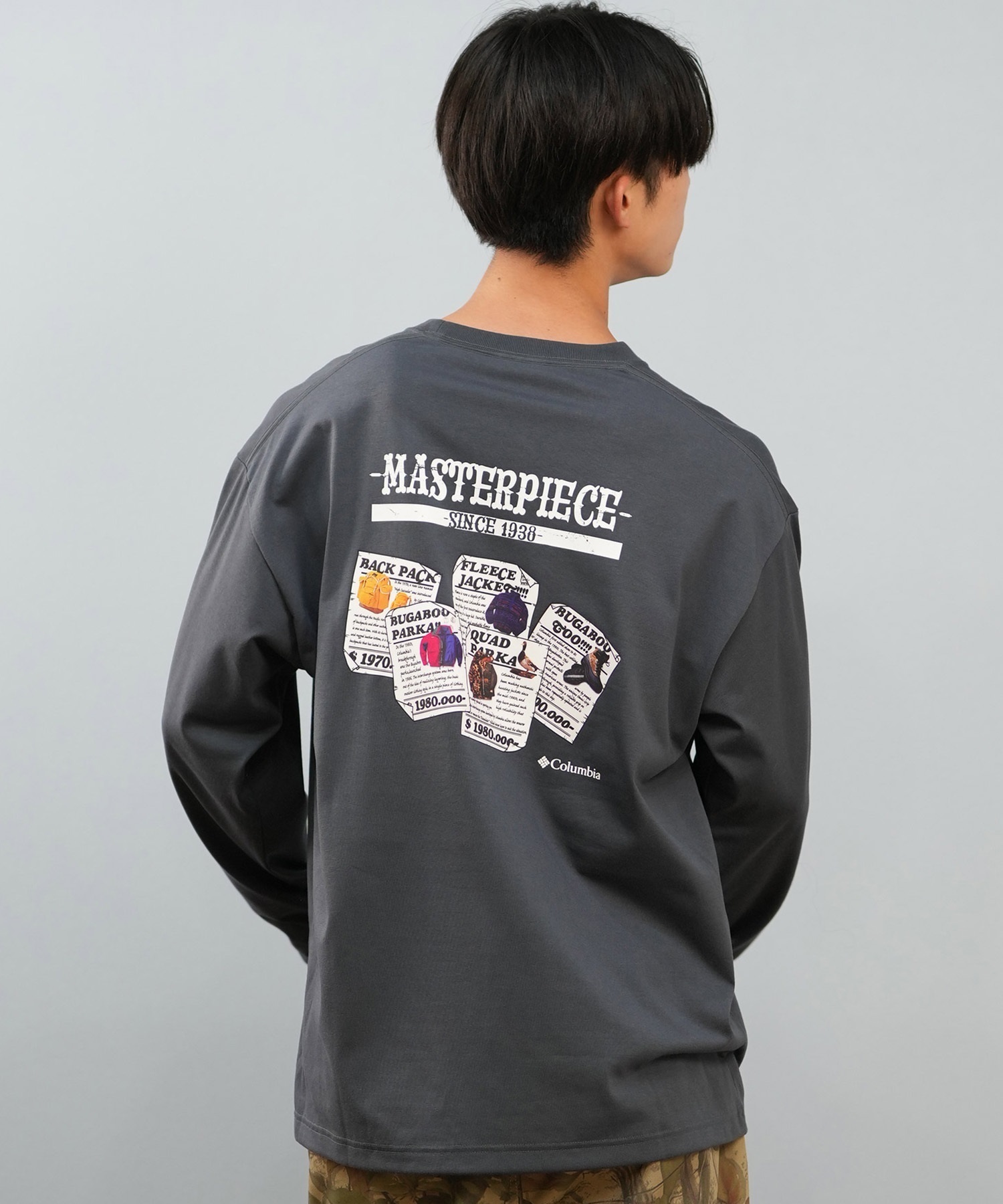 Columbia コロンビア 長袖 Tシャツ ロンT メンズ バックプリント 吸湿