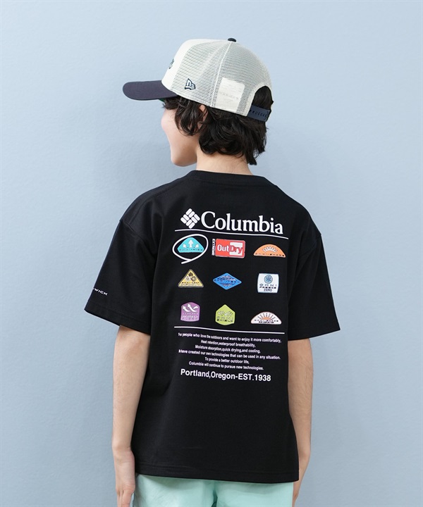 Columbia コロンビア 半袖 Tシャツ キッズ ジュニア 子供 バックプリント Y STUCK BROOK GRAPHIC SS PY0495