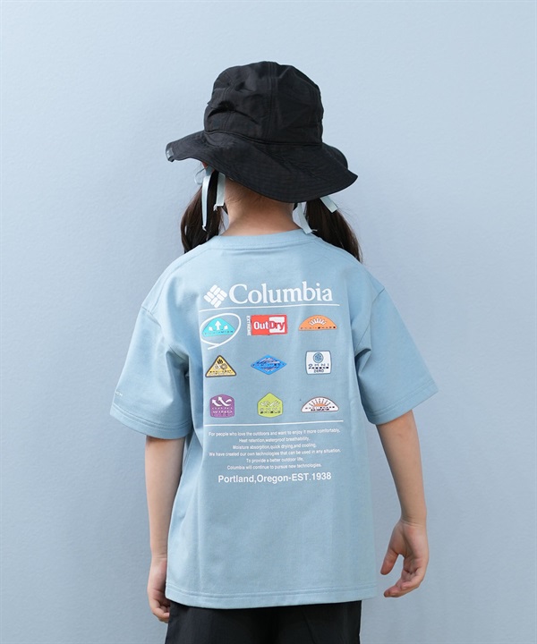 Columbia コロンビア 半袖 Tシャツ キッズ ジュニア 子供 バックプリント Y STUCK BROOK GRAPHIC SS PY0495