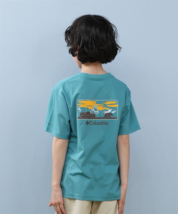 Columbia コロンビア 半袖 Tシャツ キッズ ジュニア 子供 バックプリント Y RUM BOWL OFZ GRAPHIC SS PY1055