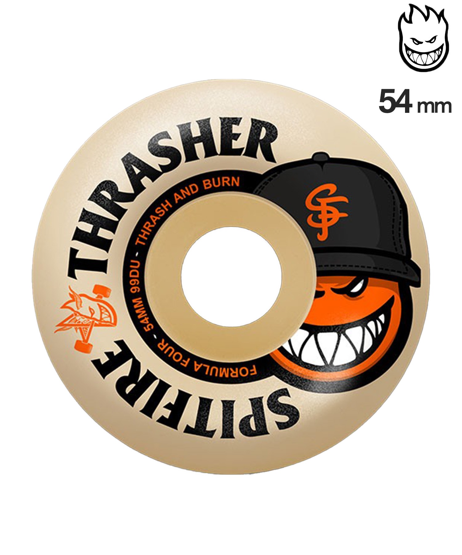 SPITFIRE WHEELS スピットファイヤー スケートボード ウィール RADIAL FULL F4 54mm 99A THE CITY ムラサキスポーツ(WHT-54mm)