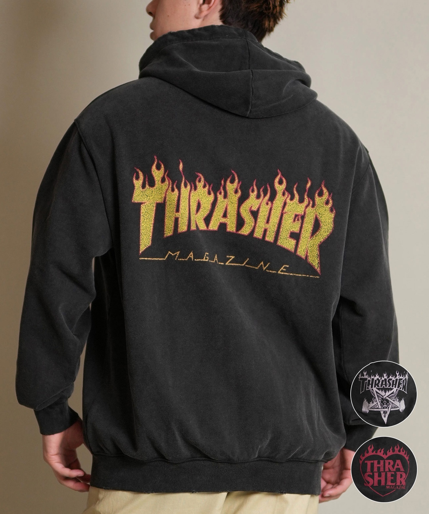 THRASHER スラッシャー ジップアップ パーカー メンズ スウェット