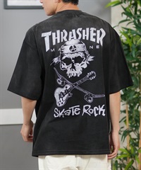 THRASHER スラッシャー 半袖 Tシャツ メンズ バックプリント オーバーサイズ 252TH1ST029 ムラサキスポーツ限定(BLK-2-M)
