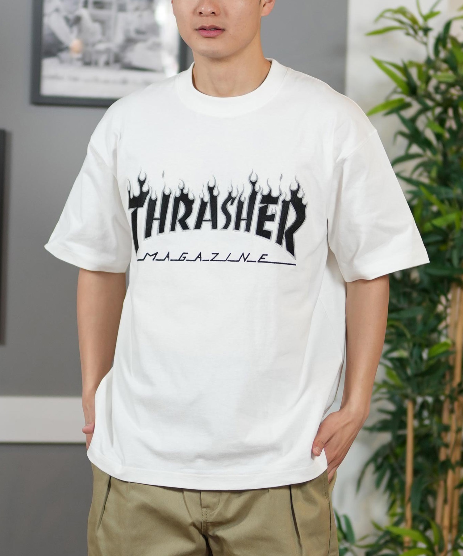 THRASHER 半袖 Tシャツ ストリート コーデ c-boy style THRASHER 半袖 Tシャツ ストリート コーデ c-boy style - メルカリ