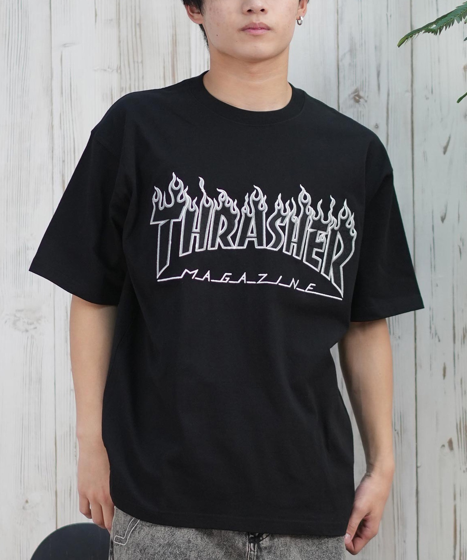 THRASHER スラッシャー 半袖 Tシャツ メンズ フロント刺繍