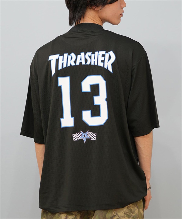 THRASHER スラッシャー 半袖 Tシャツ メンズ ゲームシャツ バックプリント 253TH1ST041 ムラサキスポーツ限定