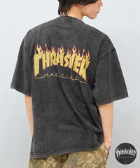vintage thrasher Tシャツ レアカラー スラッシャー THRASHER スラッシャー 半袖 Tシャツ メンズ バックプリント オーバー