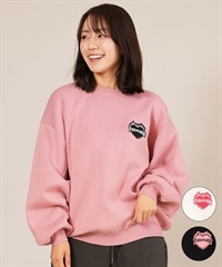 THRASHER スラッシャー ニット セーター レディース クルーネック ロゴ バーニング ハート ワンポイント 254TH2KN053(BLK-FREE)